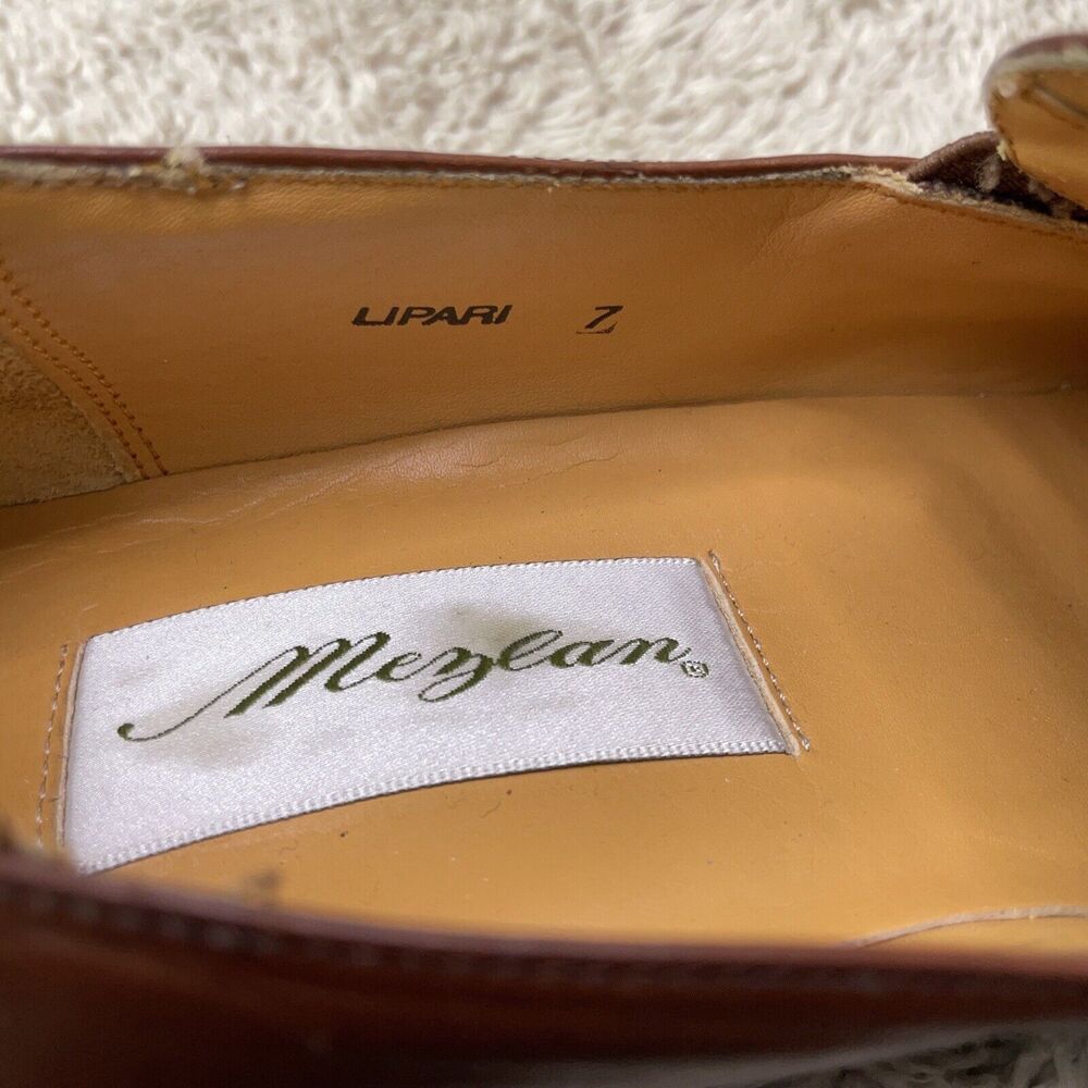 Mezlan Men's Size US 7 Lipari Penny Loafer Brown Slip-On Dress Shoes SPAIN Made - Picture 8 of 10